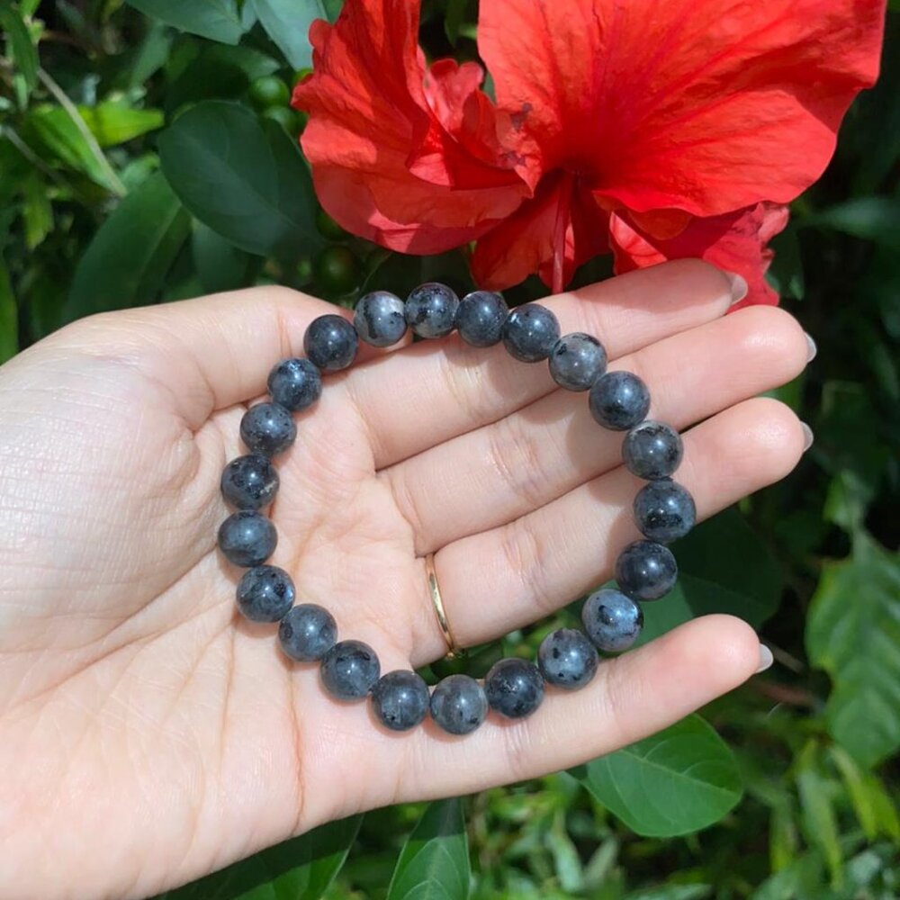 8MM Labradorite Bead Stretchy Cord Necklace/Bracelet/Anklet